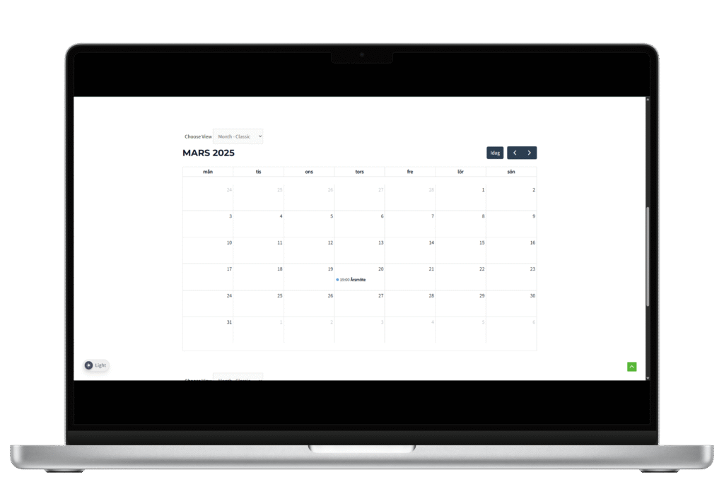 AKTIVITETER - KALENDER - desktop-front